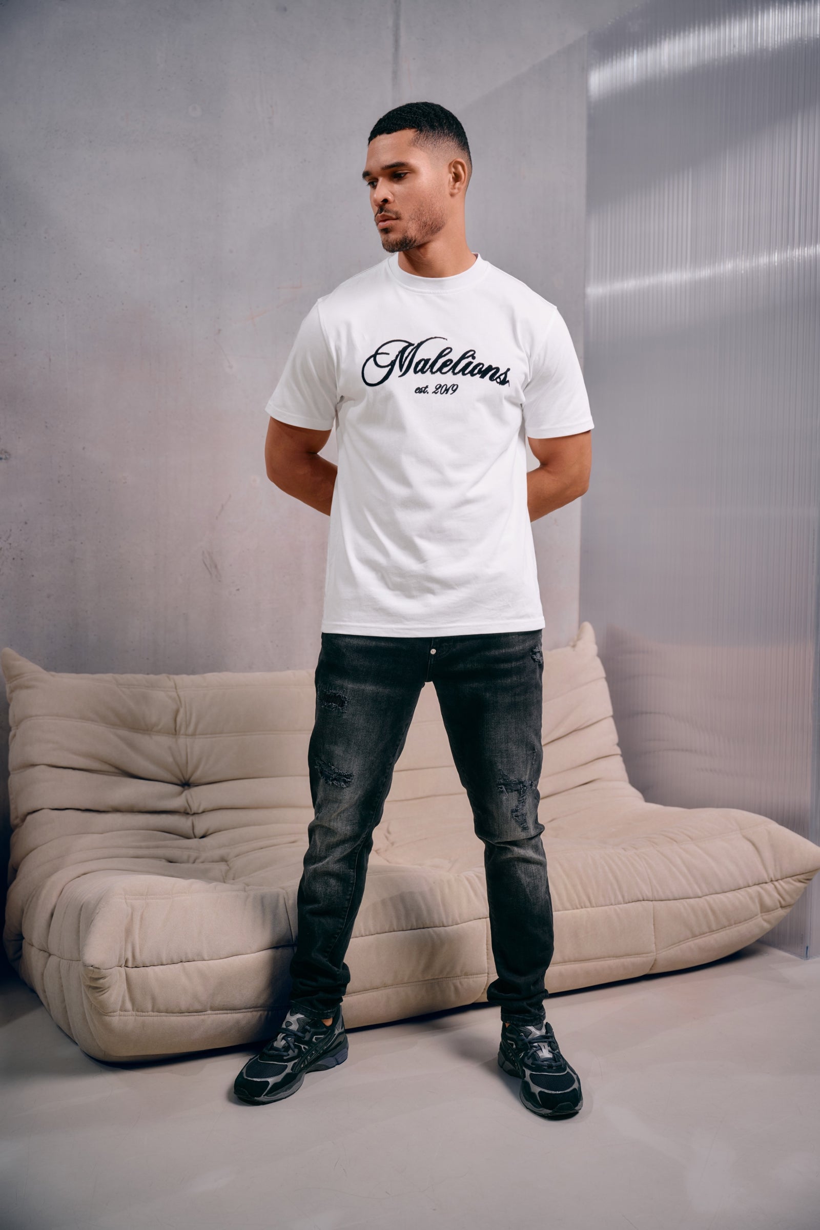 Malelions Men Slim Regular Jeans | Black