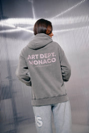 Malelions Women Rhinestone Hoodie | Acid Wash