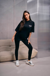 Malelions Women Collectors Oversized T-Shirt | Black/Light Pink