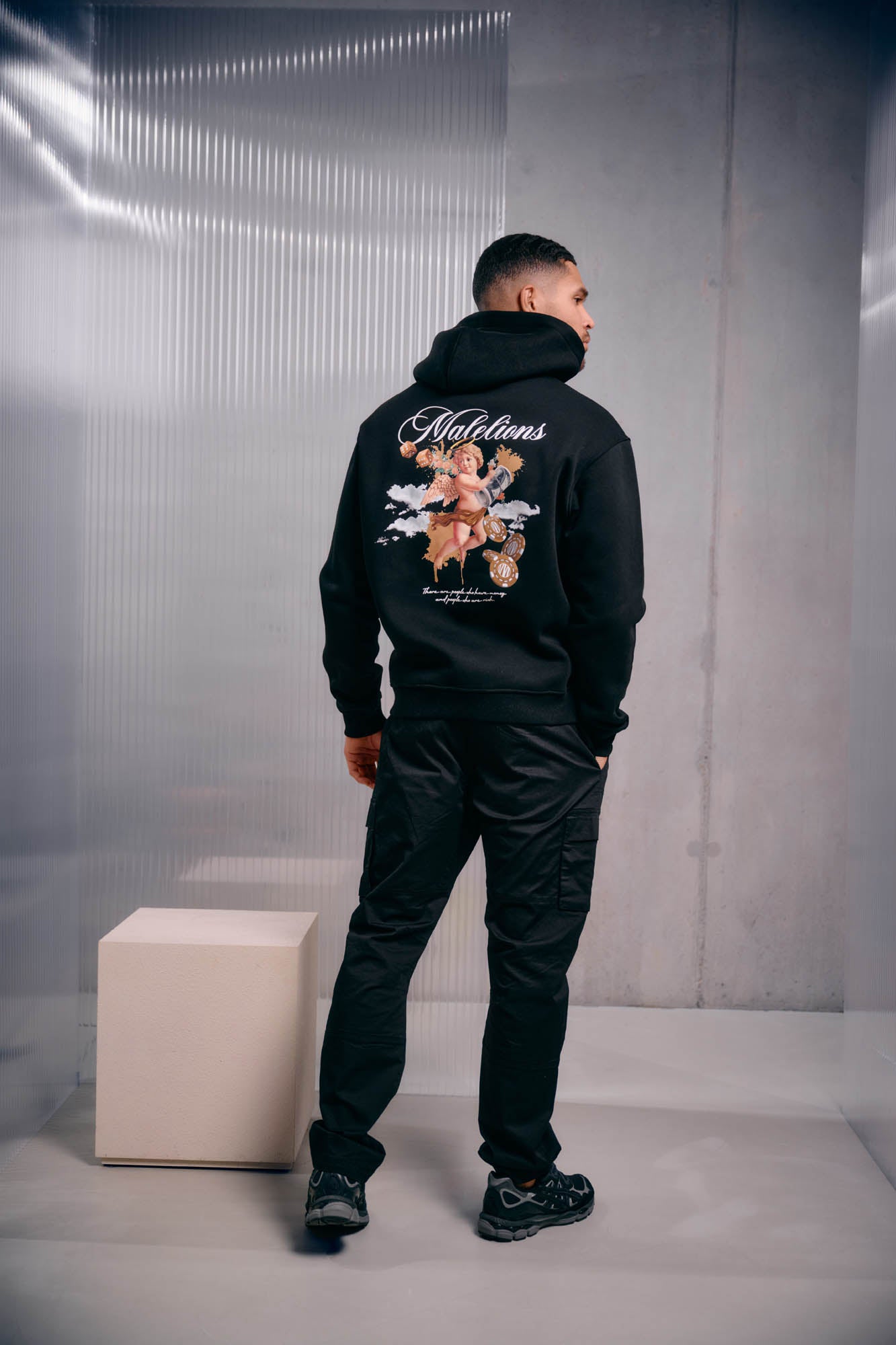 Malelions Men Angel Hoodie | Black