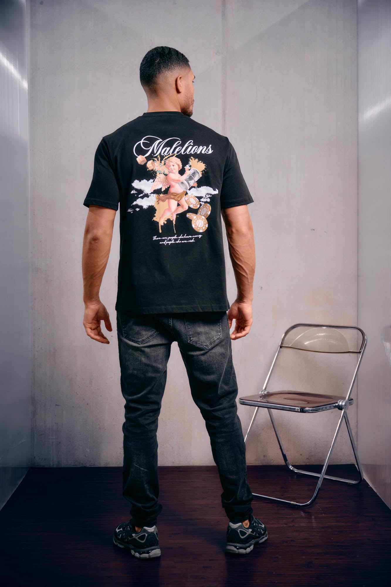 Malelions Men Angel T-Shirt | Black