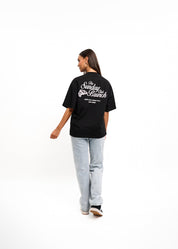 Malelions Women Brunch Club Oversized T-Shirt | Black/Light Pink