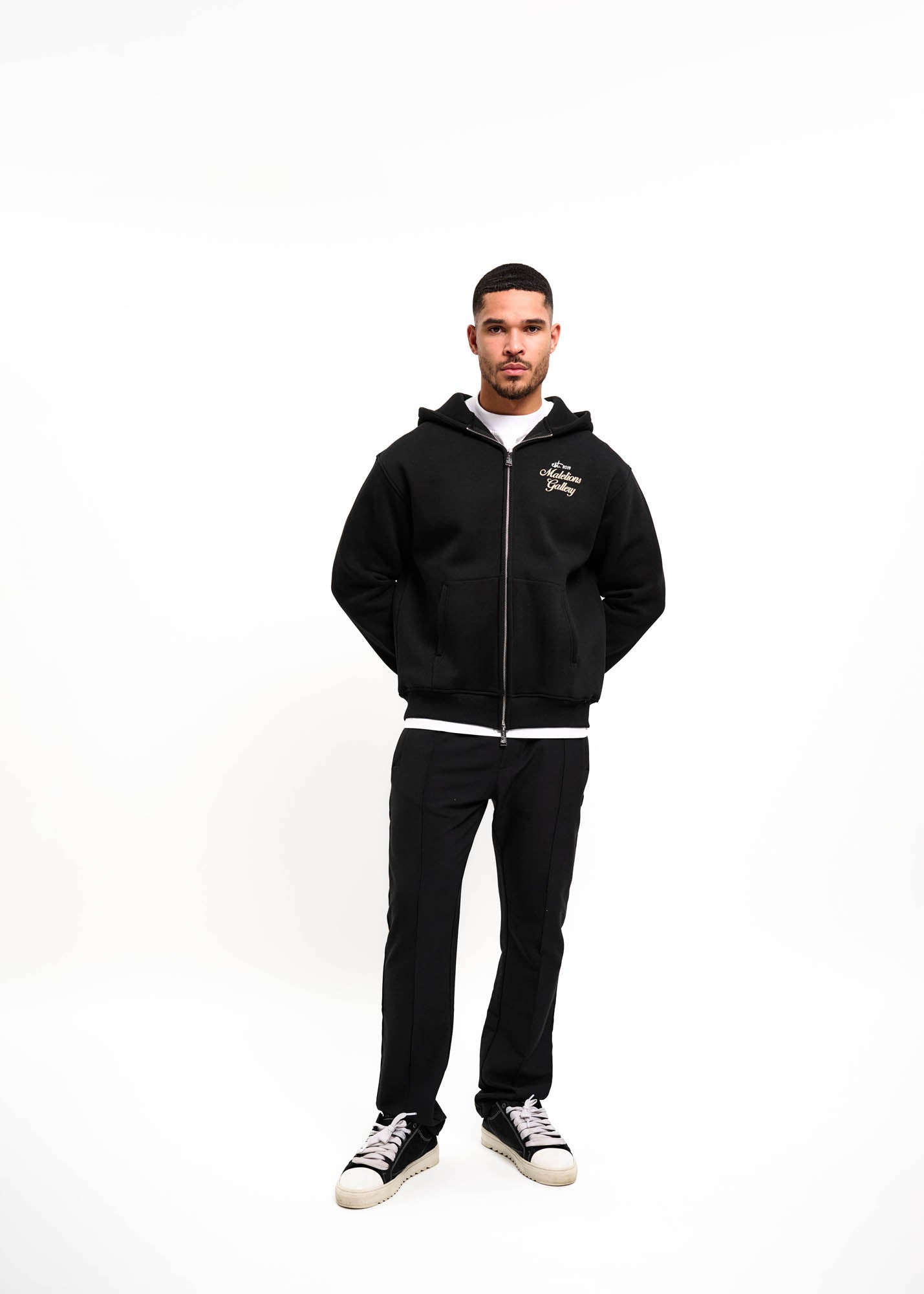 Malelions Men Gallery Zip Hoodie | Black