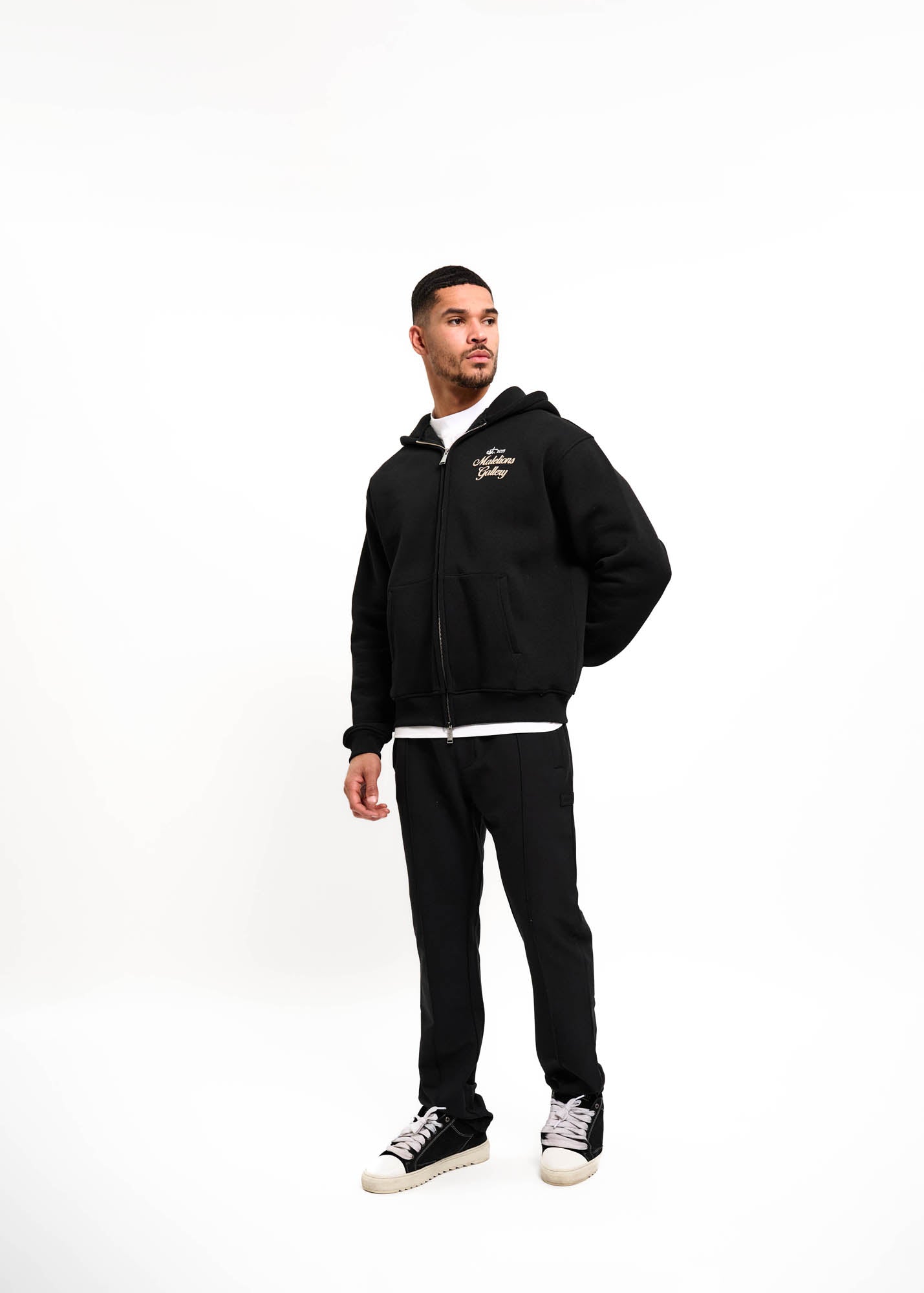 Malelions Men Gallery Zip Hoodie | Black