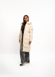 Malelions Women Signature Long Puffer Jacket | Off-White
