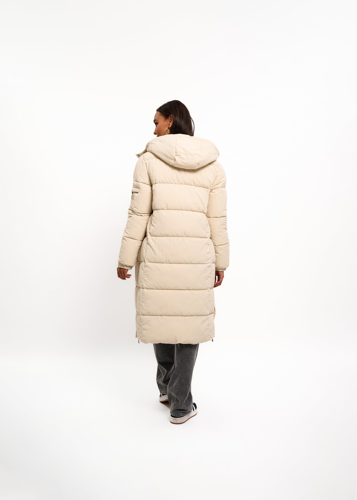 Malelions Women Signature Long Puffer Jacket | Off-White