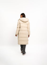 Malelions Women Signature Long Puffer Jacket | Off-White