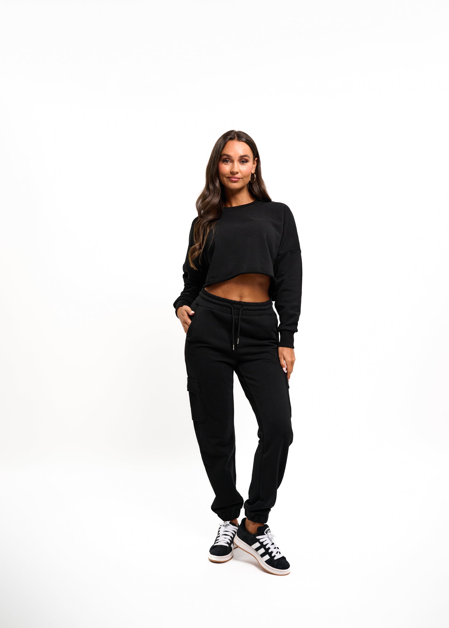 Malelions Women Cropped Gallery Sweater | Black