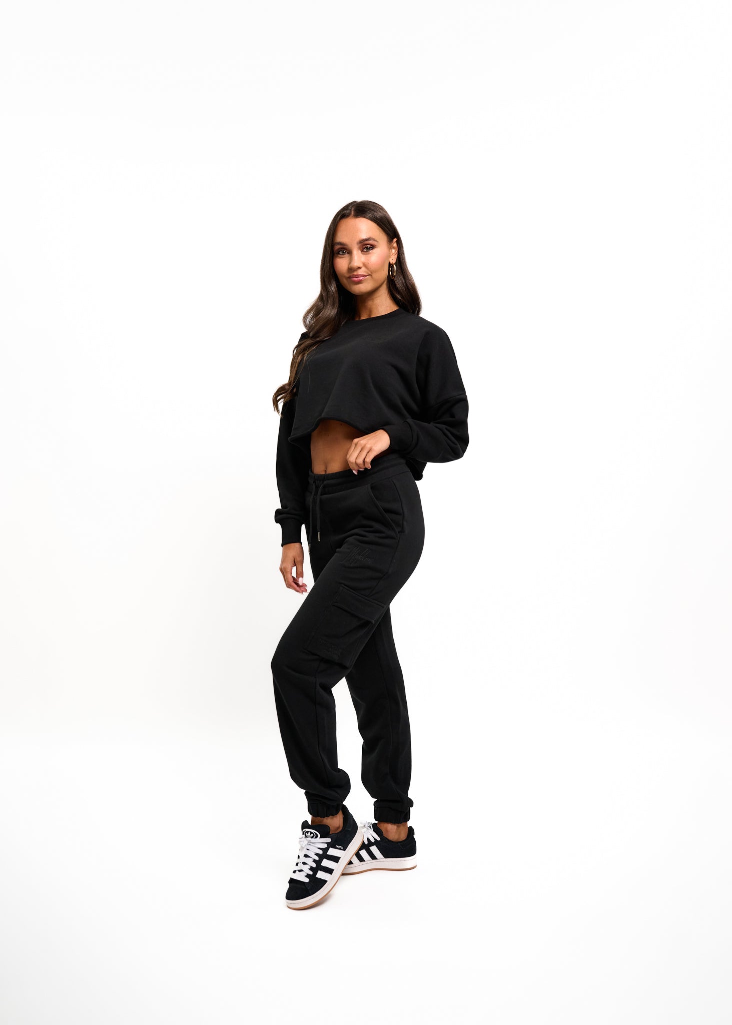 Malelions Women Cropped Gallery Sweater | Black