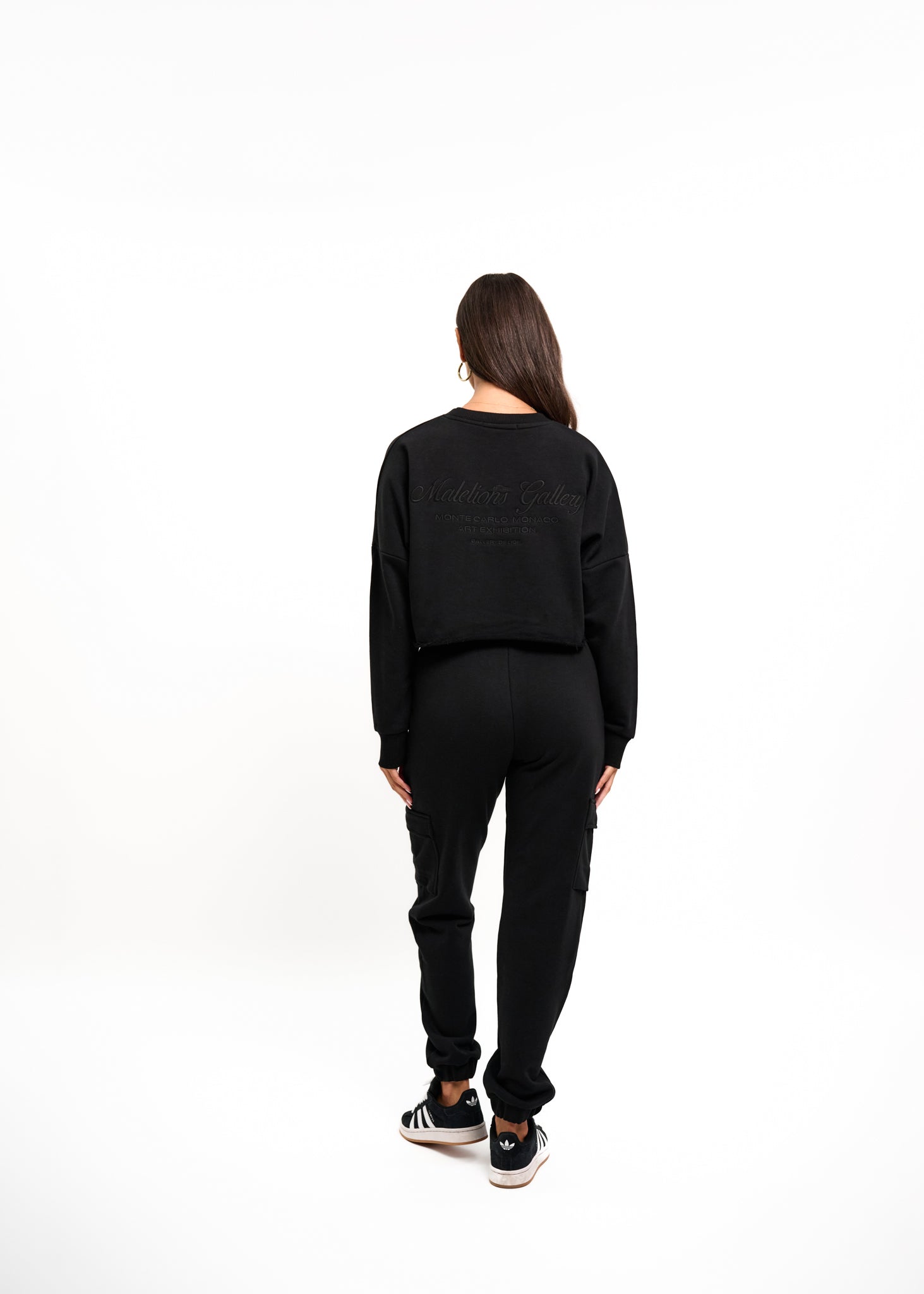 Malelions Women Cropped Gallery Sweater | Black