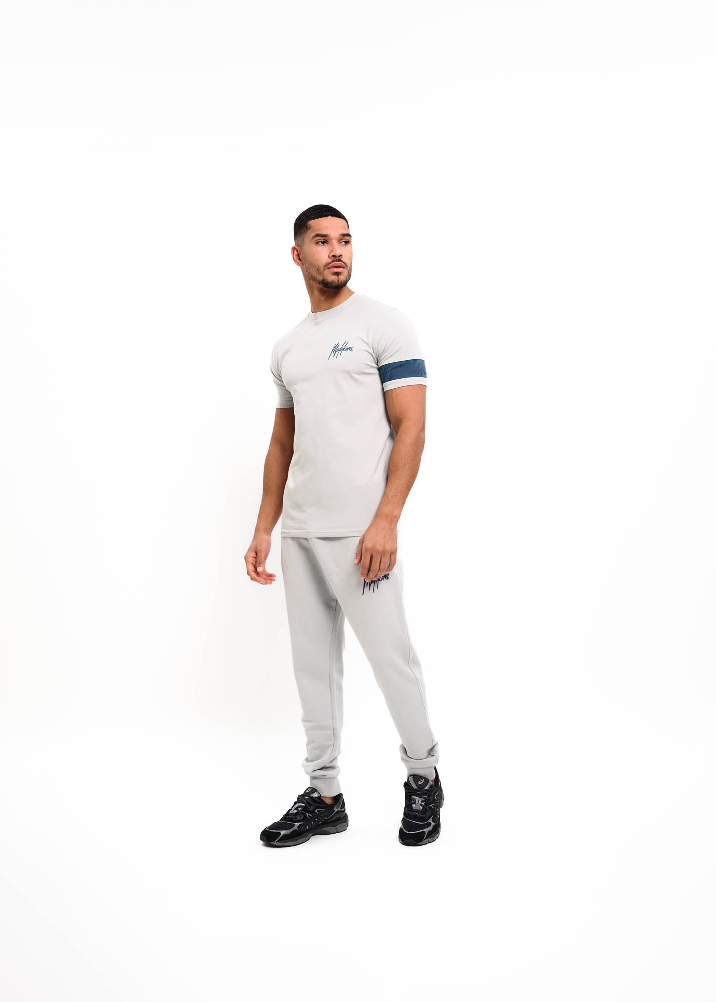 Malelions Men Captain T-Shirt | Ocean Grey