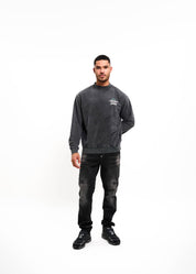 Malelions Herrenpullover aus der Galerie | Acid-Wash-Waschung