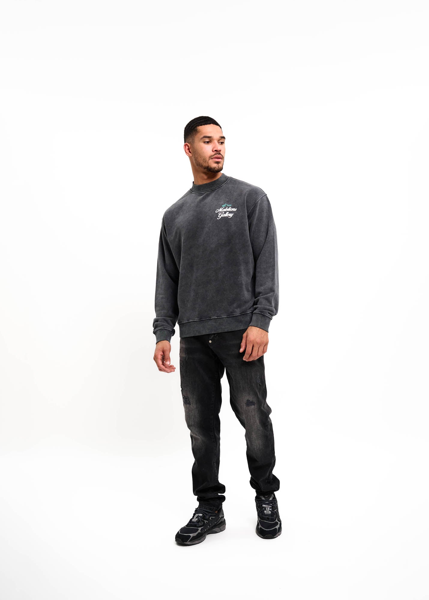 Malelions Herrenpullover aus der Galerie | Acid-Wash-Waschung