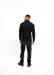 Malelions Men Turtle Half Zip Sweater | Black