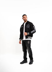 Malelions Men Casino Varsity Jacket | Black