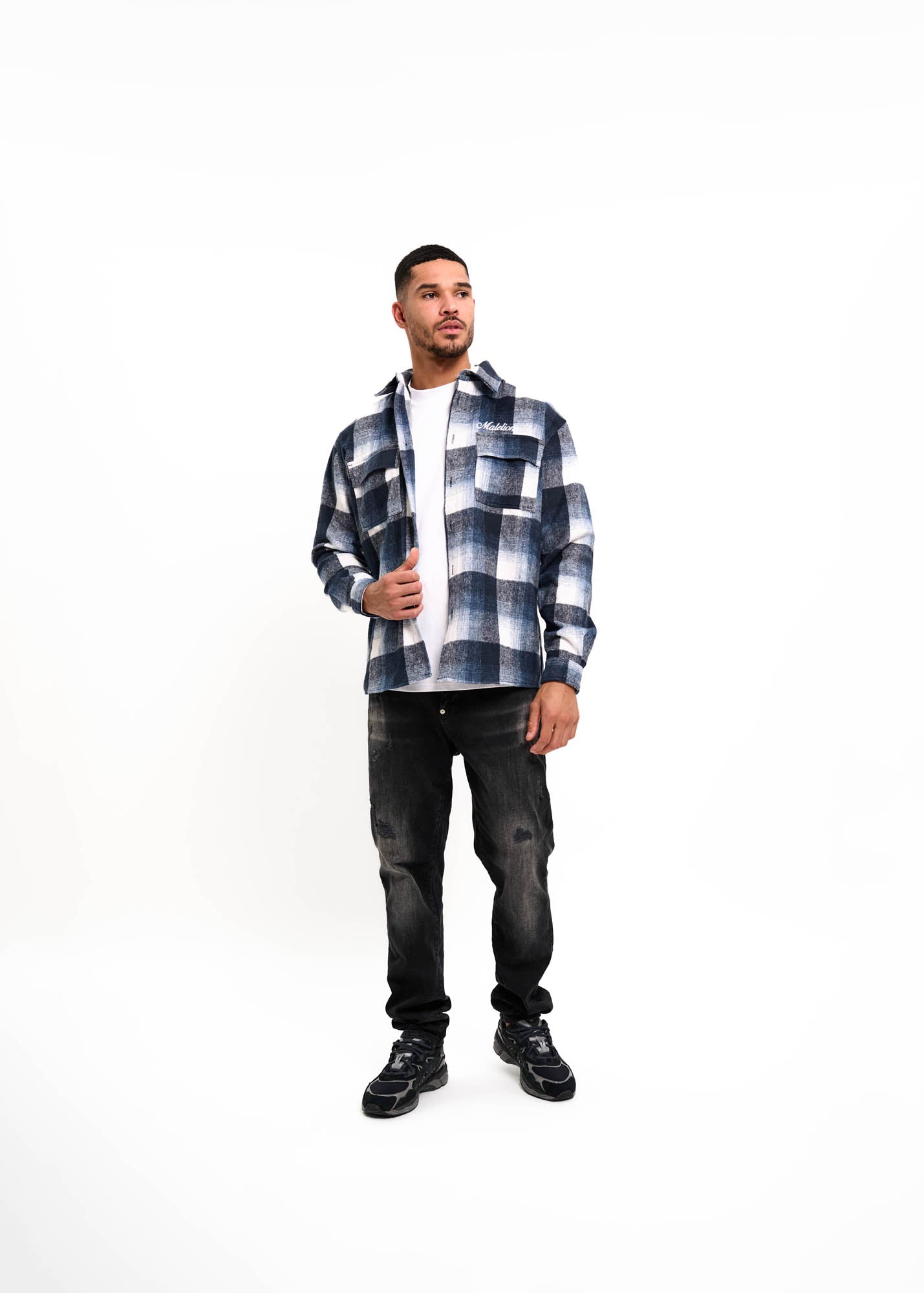 Malelions Men Monaco Flannel | Blue