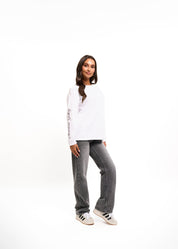 Malelions Women Gallery Longsleeve T-Shirt | White