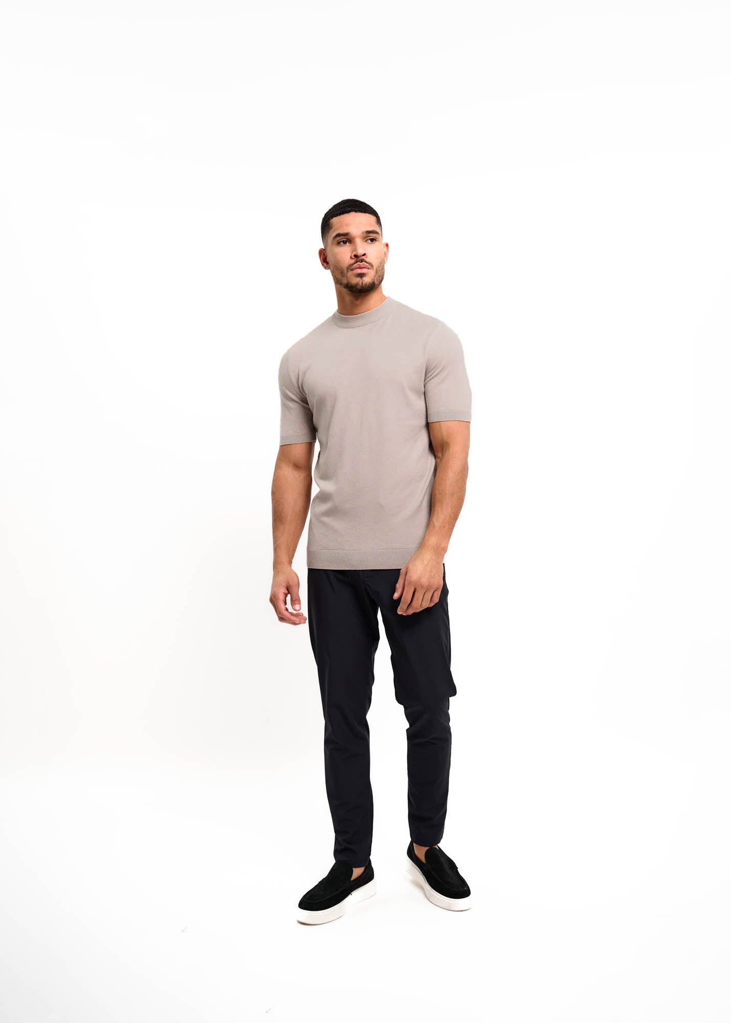 Malelions Men Knitted T-Shirt | Sand