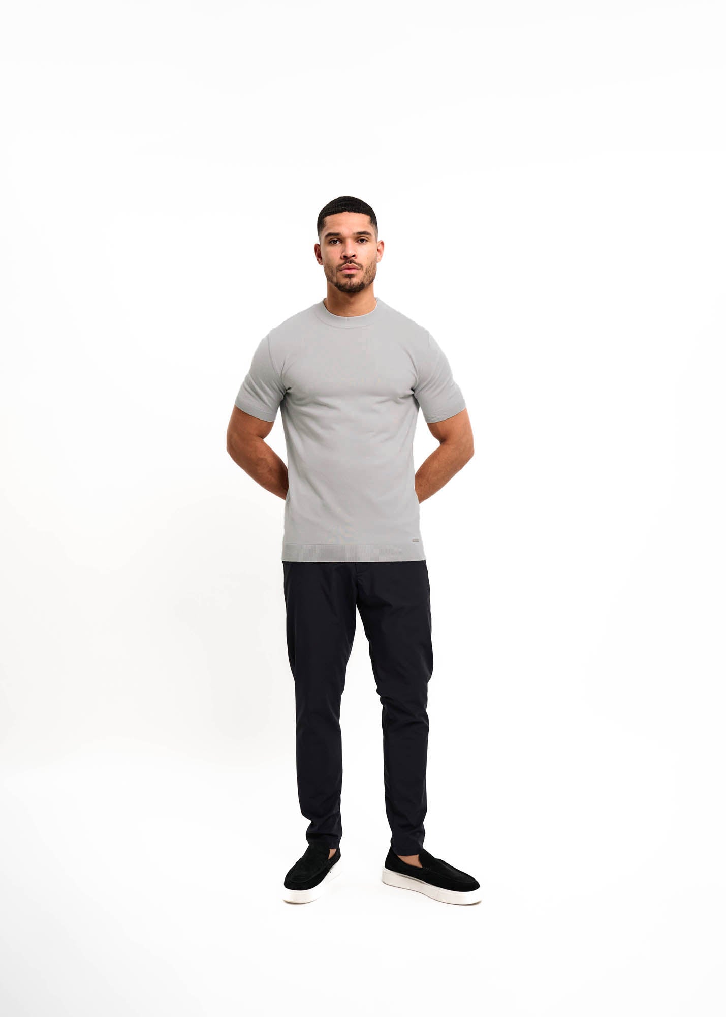 Malelions Herren-Strickshirt | Ozeangrau