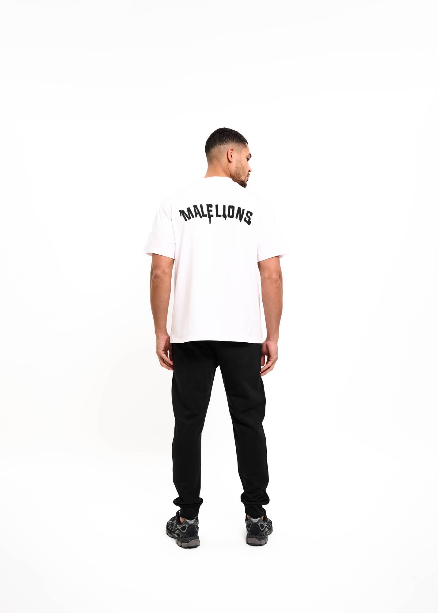 Malelions Men Basic Sweatpants | Black/White