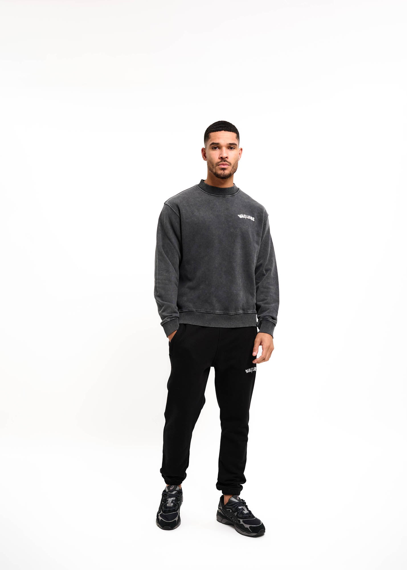 Malelions Herren-Graffiti-Pullover | Acid-Wash