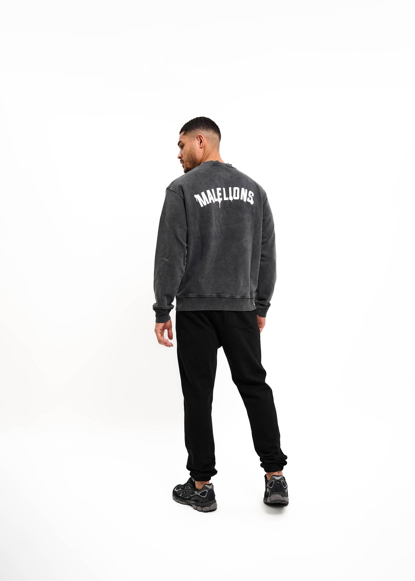 Malelions Herren-Graffiti-Pullover | Acid-Wash