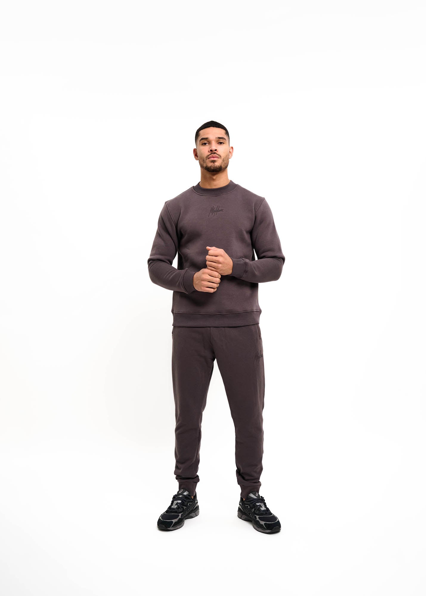 Malelions Men Striped Signature Sweater | Mulch Brown