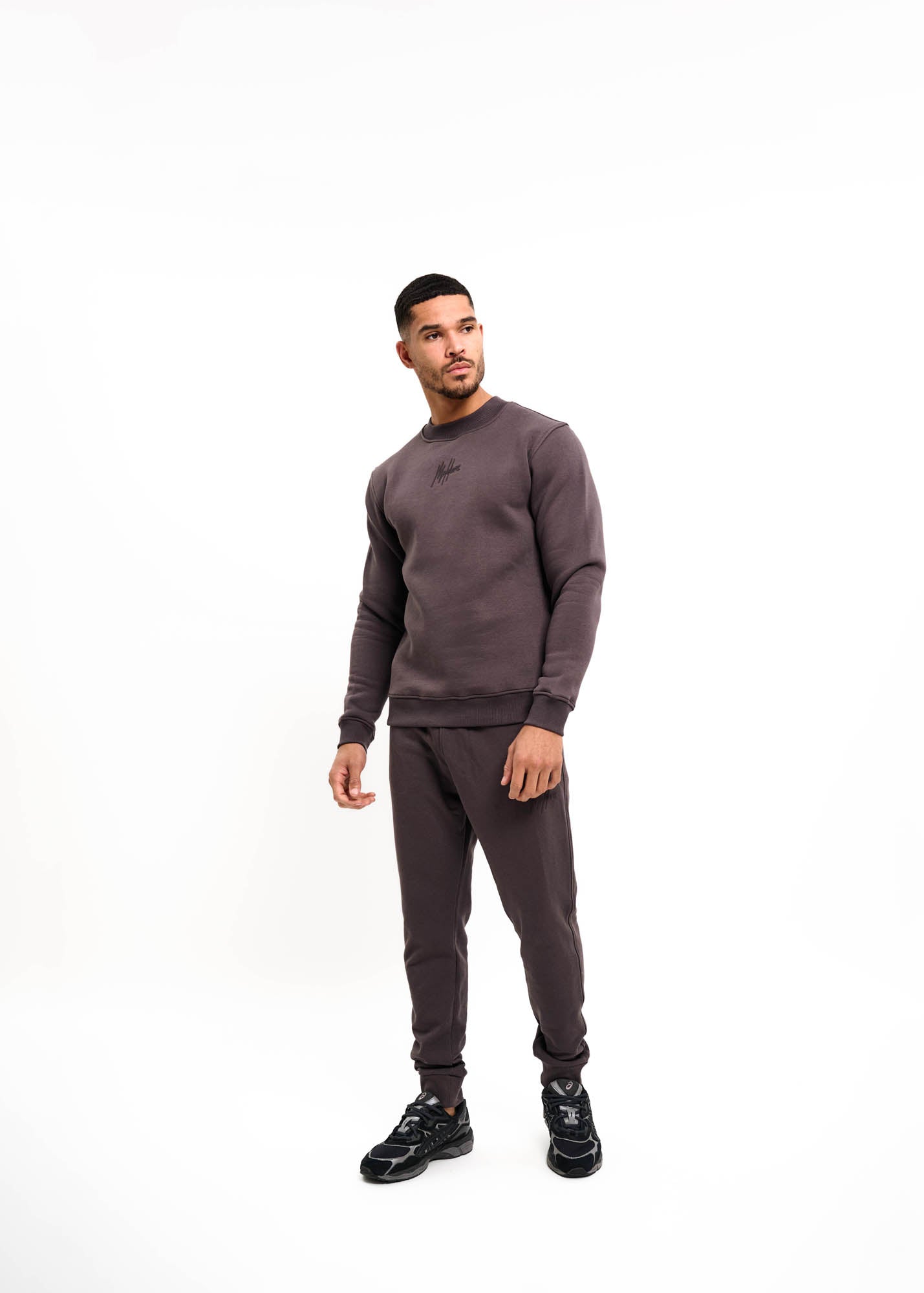 Malelions Men Striped Signature Sweater | Mulch Brown