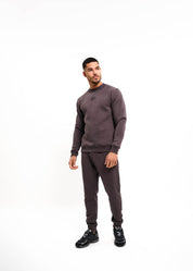 Malelions Men Striped Signature Sweater | Mulch Brown