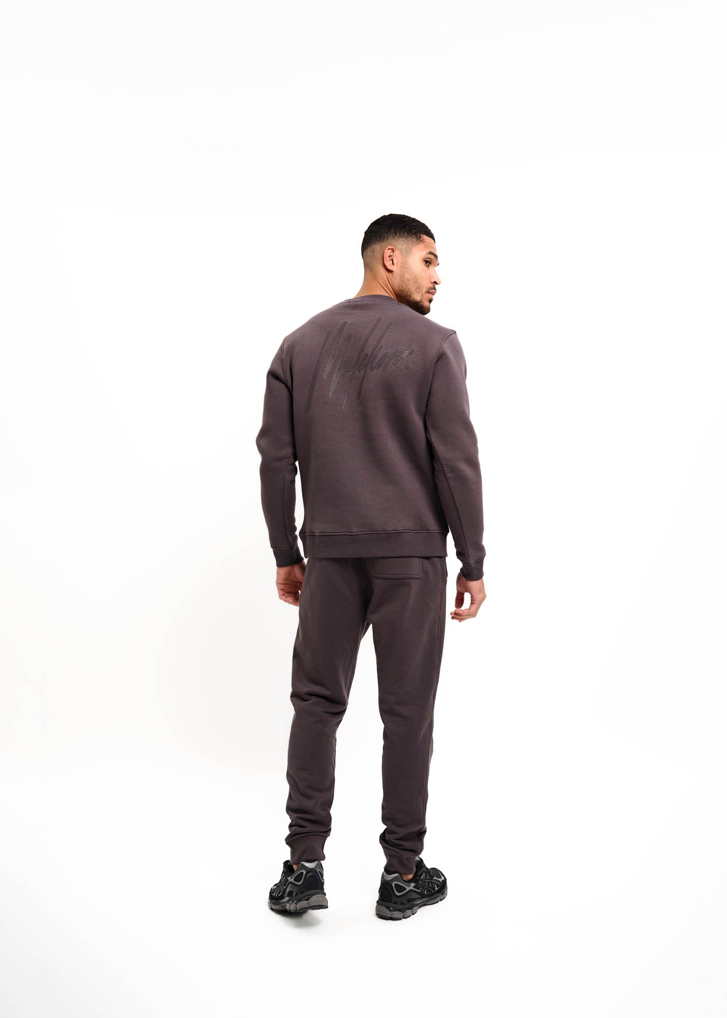 Malelions Men Striped Signature Sweater | Mulch Brown