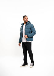 Malelions Men Donn Puffer Jacket | Blue Slate