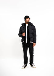 Malelions Men Ribbed Logo Scarf | Black