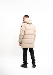 Malelions Men Mid Length Puffer Jacket | Sand