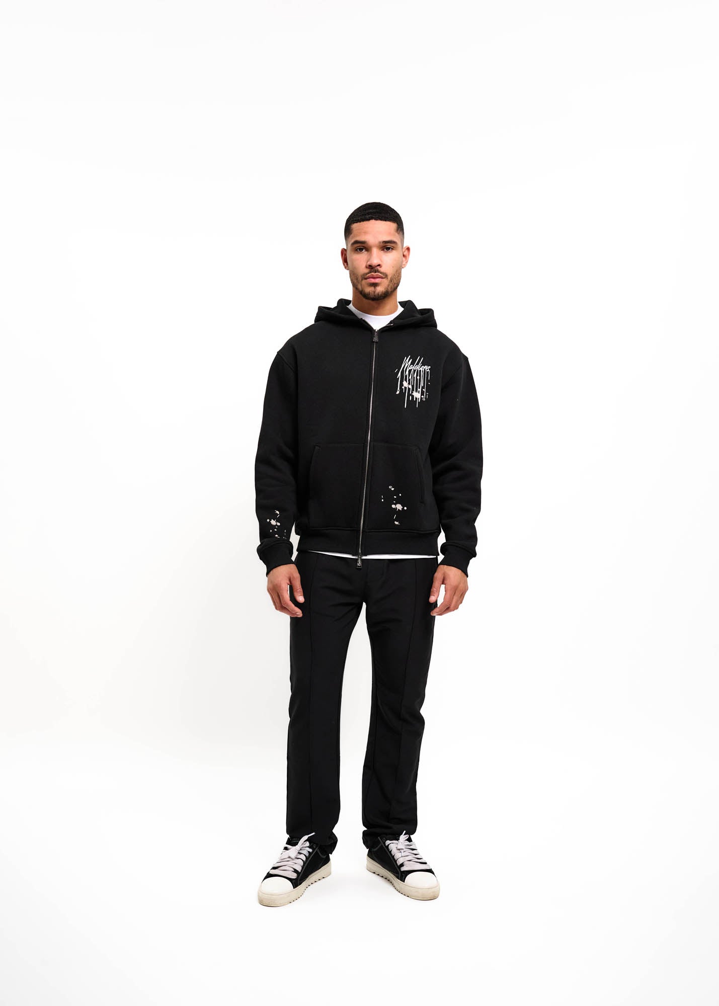 Malelions Men Painter Zip Hoodie | Black