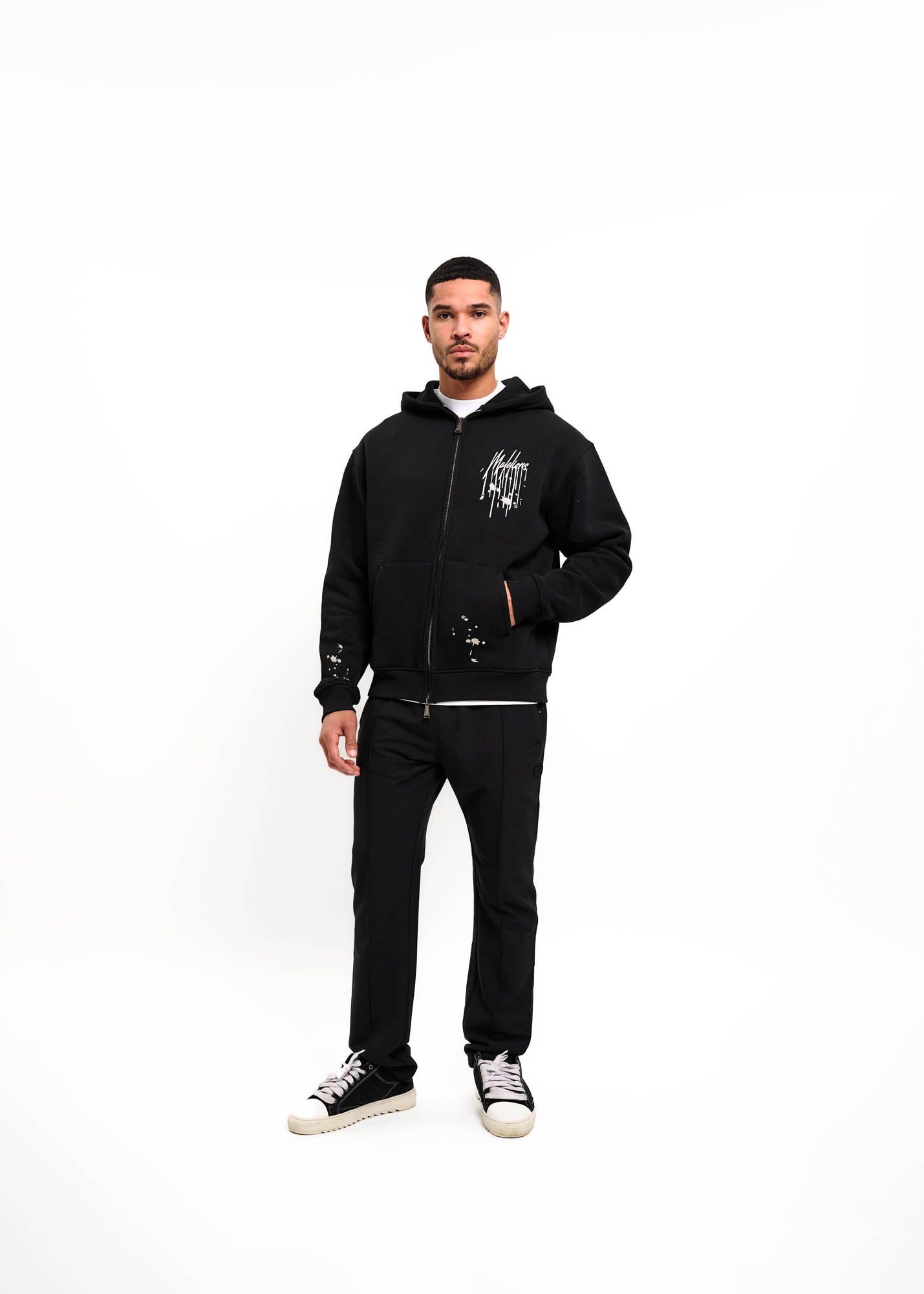 Malelions Men Painter Zip Hoodie | Black