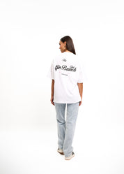 Malelions Women Brunch Club Oversized T-Shirt | White/Black