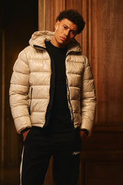 Malelions Men Padded Puffer Jacket | Cream