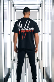 Malelions Men Oversized Split T-Shirt | Black/Red