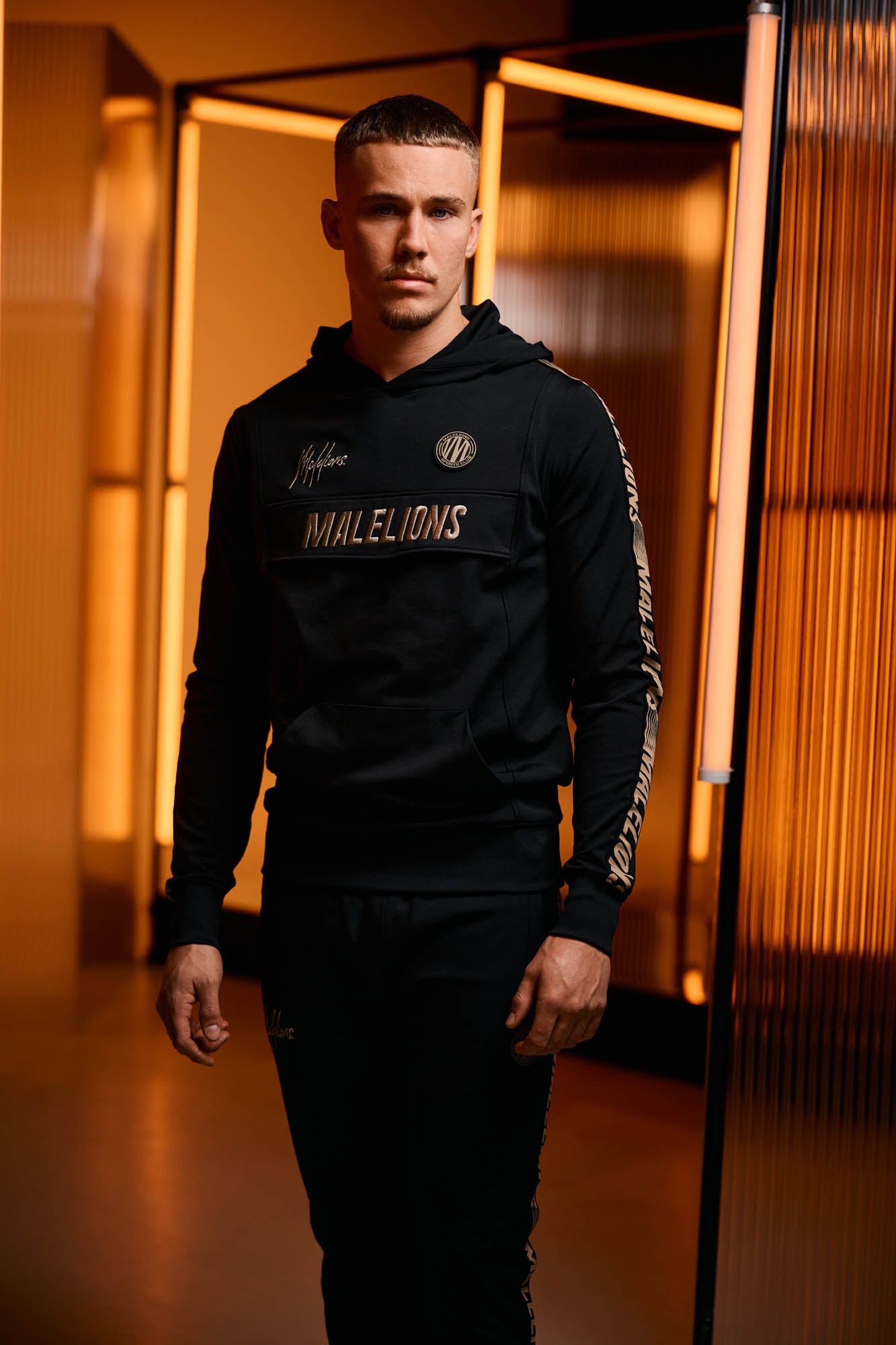 Malelions Sport Warming Up Tracksuit | Black/Gold