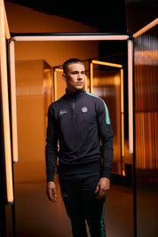 Malelions Sport Transfer Quarter Zip Tracksuit | Anthra/Turquoise