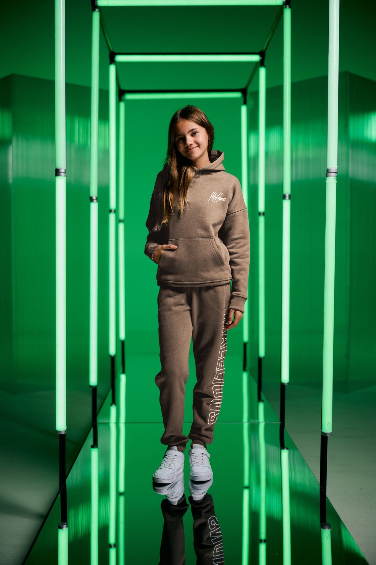 Malelions Junior Mädchen Tribe Trainingsanzug | Schokolade