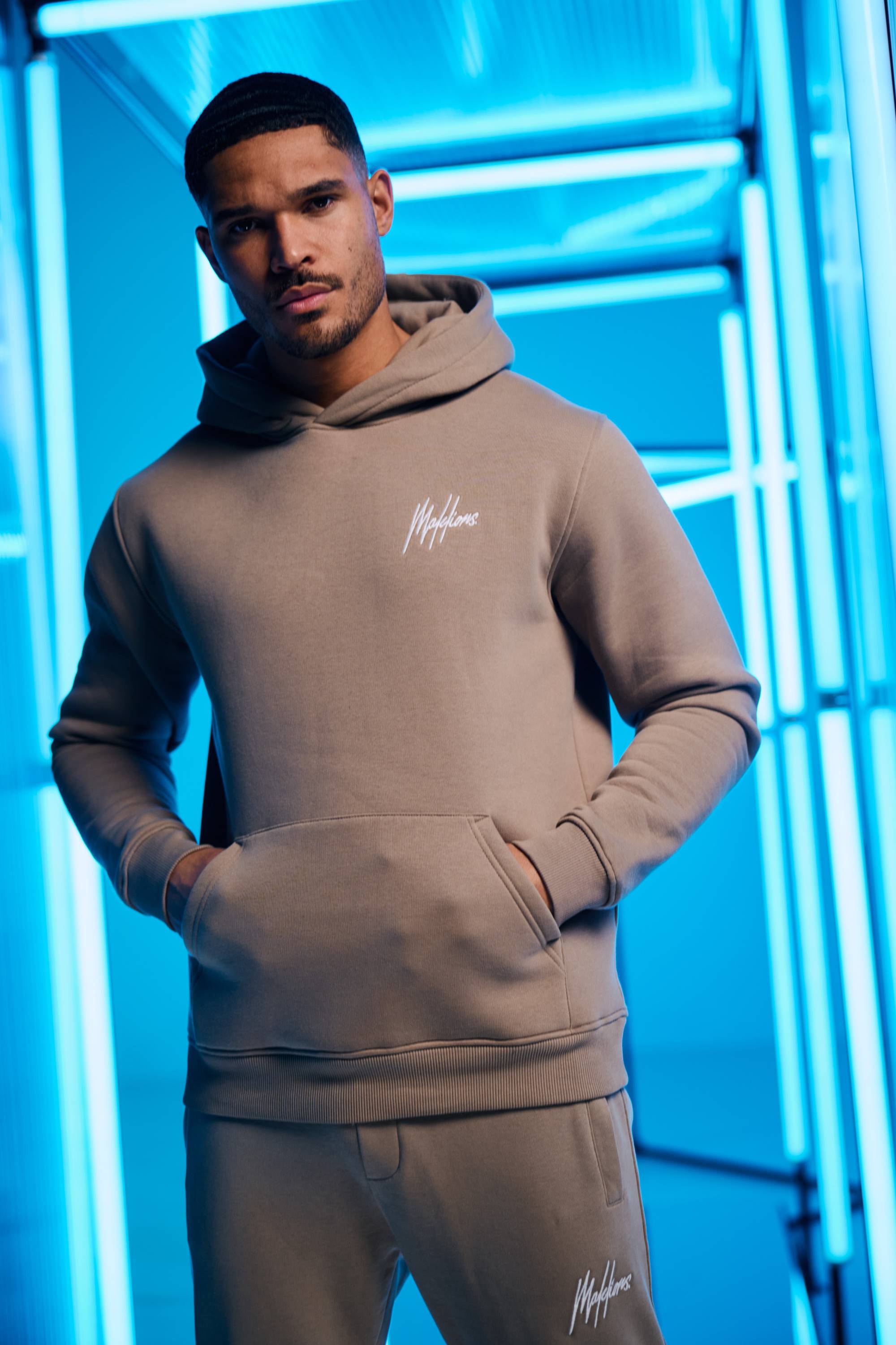 Malelions Men Signature Tracksuit | Khaki