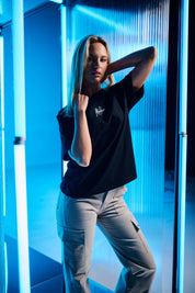 Malelions Damen-T-Shirt „Kylie“ | Schwarz