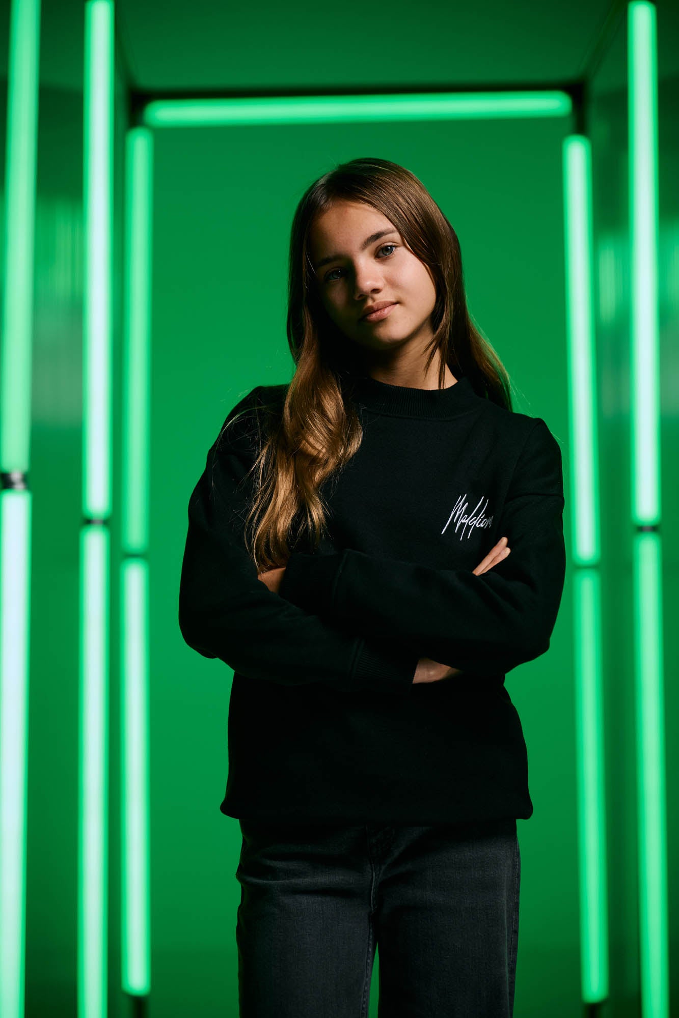 Malelions Junior Mädchen-Tribe-Pullover | Schwarz