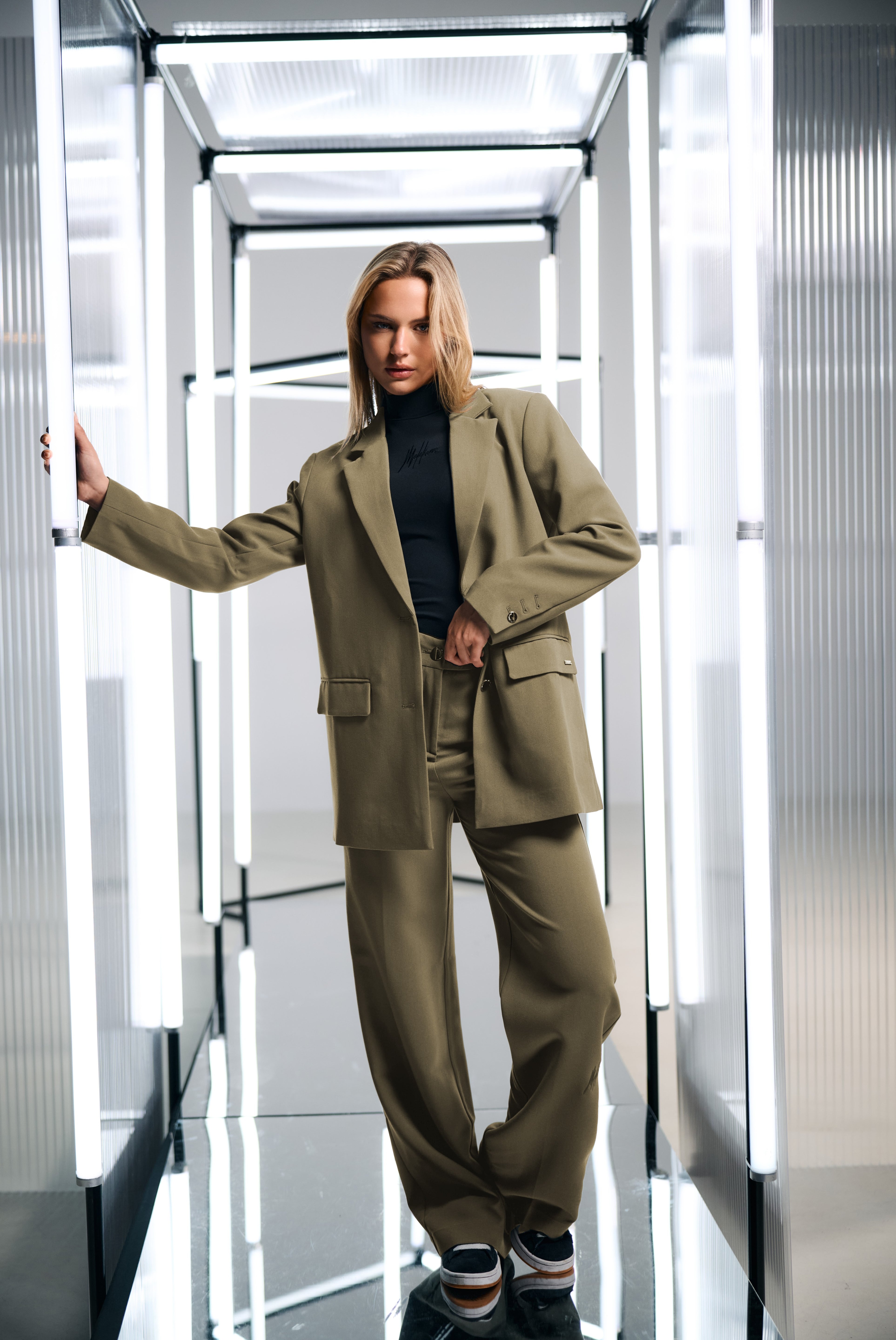 Malelions Women Kylie Oversized Blazer | Army Green