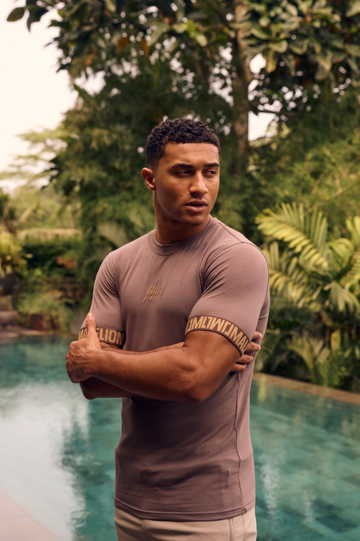 Malelions Men Venetian T-Shirt | Stone Brown