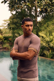 Malelions Men Venetian T-Shirt | Stone Brown