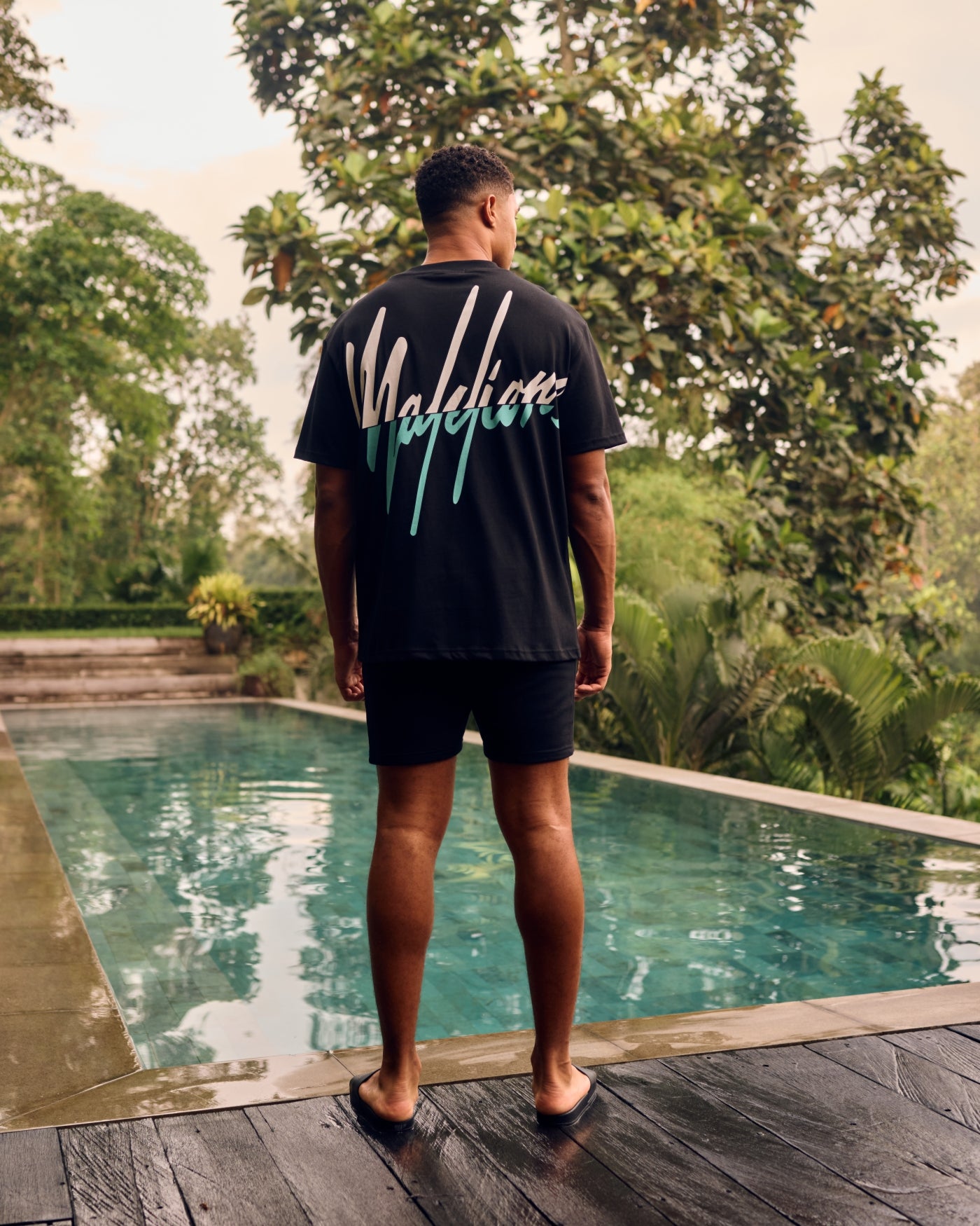 Malelions Men Split Short | Black/Bright Blue