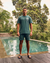 Malelions Men Painter Shorts | Petrol Green
