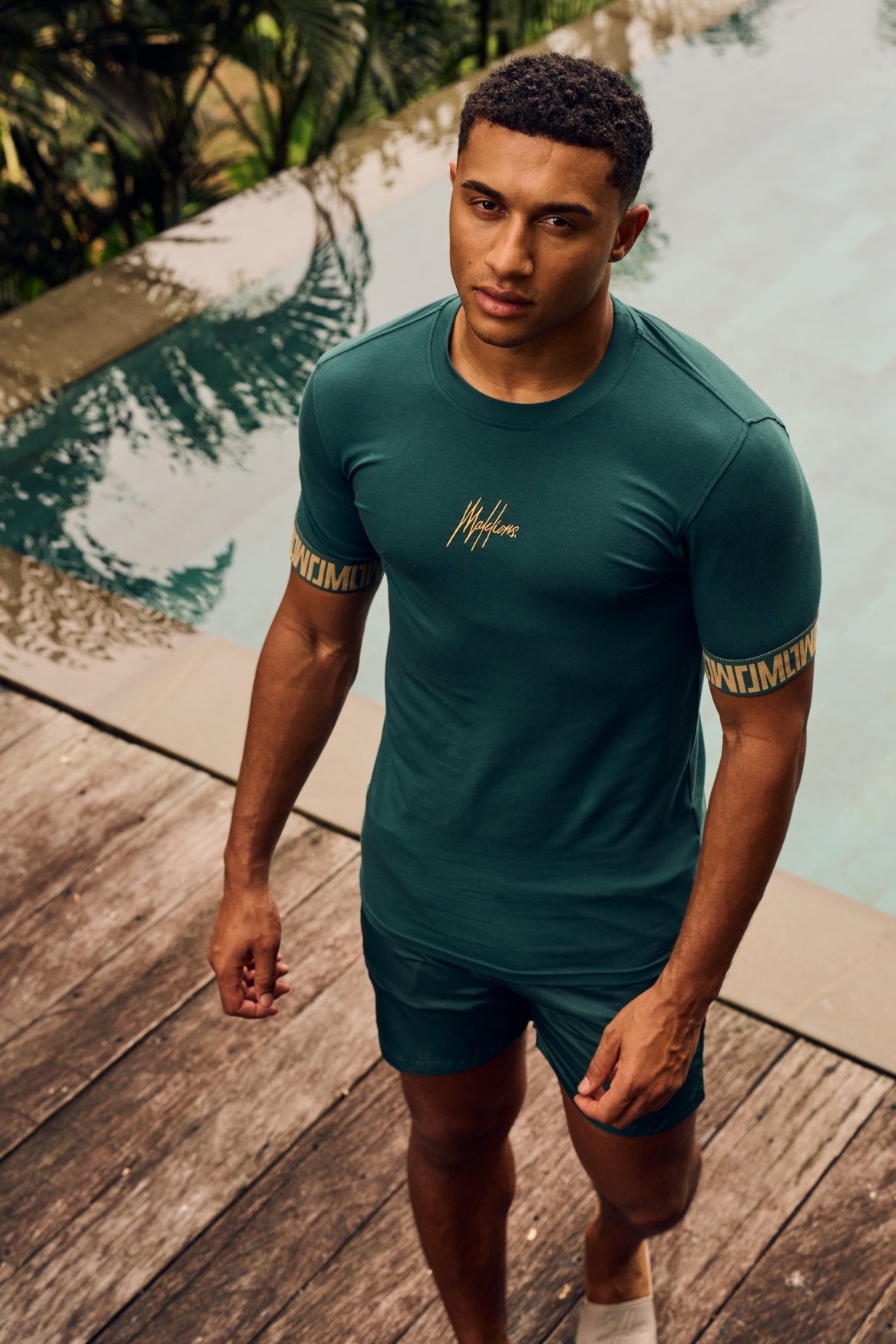 Malelions Men Venetian T-Shirt | Petrol Green